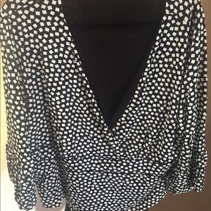 Style & Co. Black and white blouse